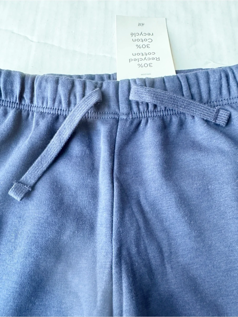 Organic Cotton Sweatpants / Joggers In Navy blue with White Side Stripe  NWT